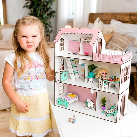 Будинок для ляльок Лол Дача кукольный домик для кукол LOL конструктор