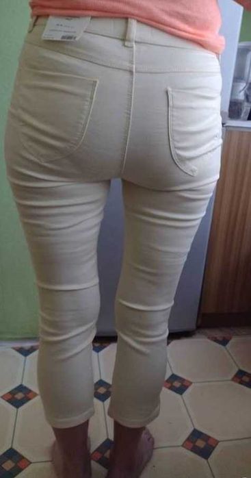 (38/M) Ekskluzywne, żółte spodnie za kolano, rybaczki z Londynu, NOWE