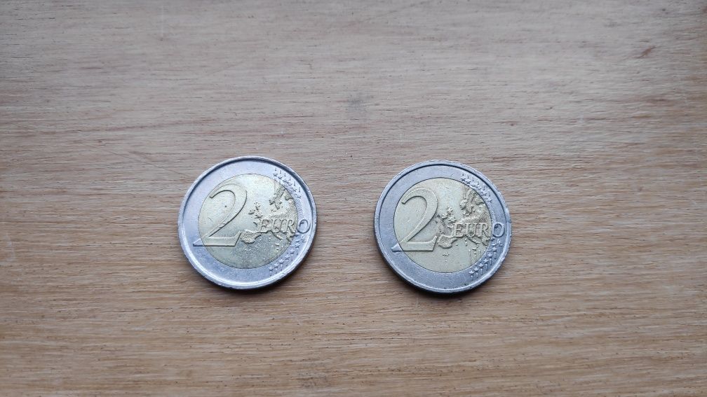 Moedas 2 euros comemorativas Espanha e Irlanda