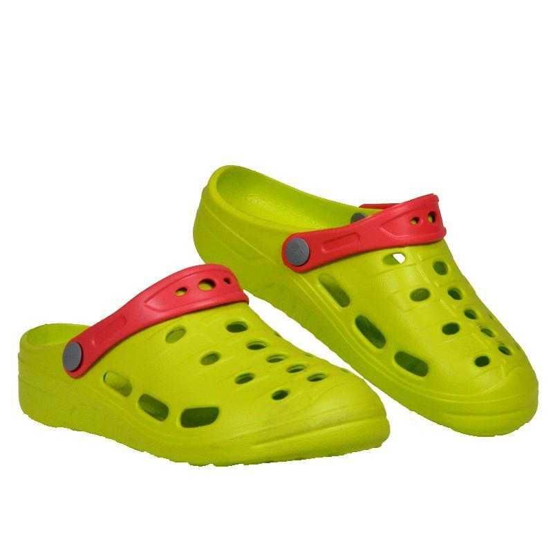 53650L -38 Klapek damski limonka-róż EVA roz 38