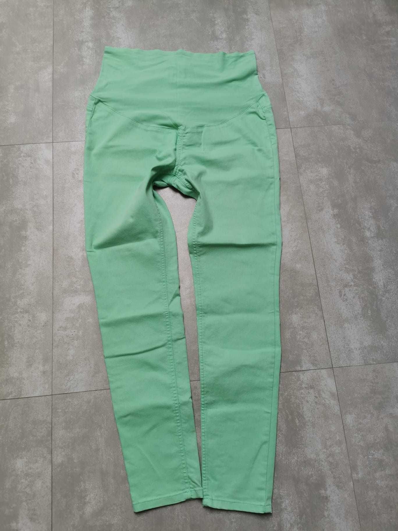 Jeansy spodnie ciążowe H&M Mama, rozmiar 44 / XXL, miętowe