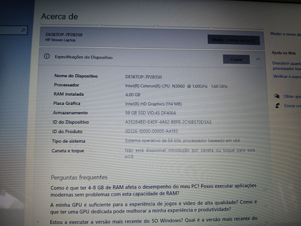 Pc portatil hp como novo