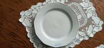 Talerz Społem retro vintage Lubiana porcelana duży 23x23