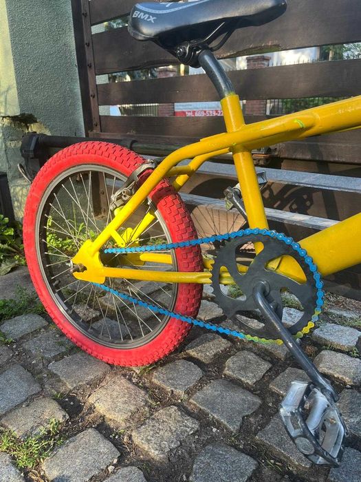 Rower BMX profesjonalny 16' +kask gratis, unikalny kolor-mało Jeżdżony