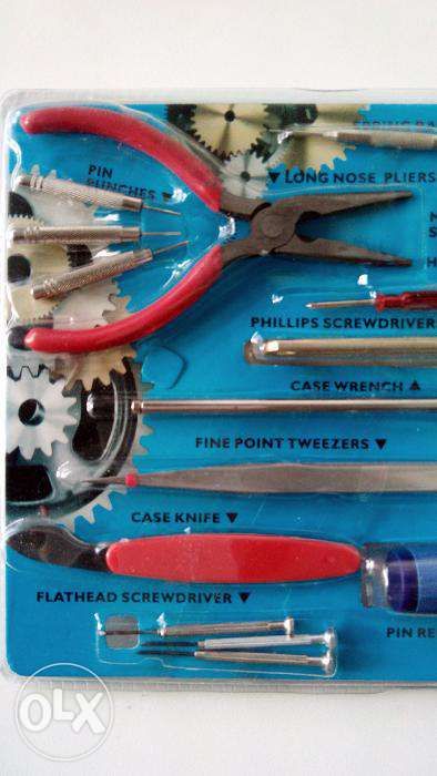 Kit de ferramentas reparação relógios 16 peças