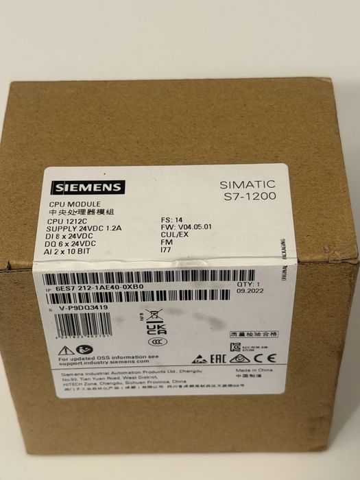 Sterownik siemens 6ES7212-1AE40-0XB0