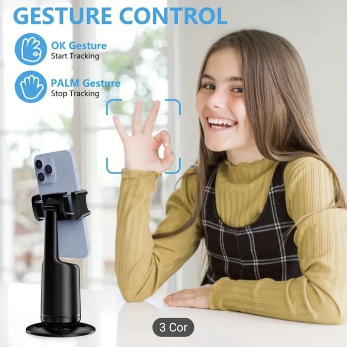 Gimball estabilizador monopé de rotação 360°