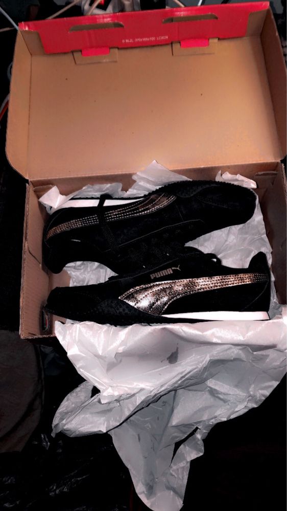 PUMA Damskie Buty Czarny Złoty