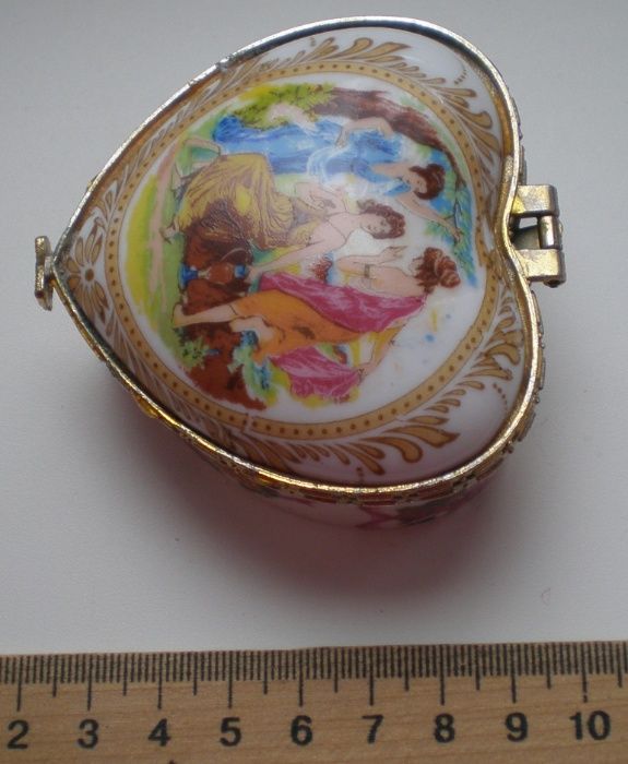 Шкатулка для ювелирки, фарфор, винтаж