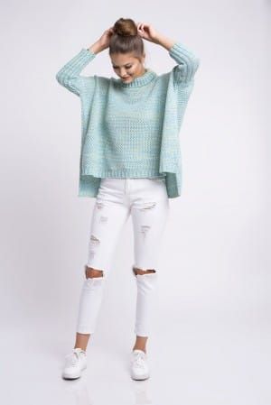 Sweter Bella Duży Uniwersalny Melange Limon