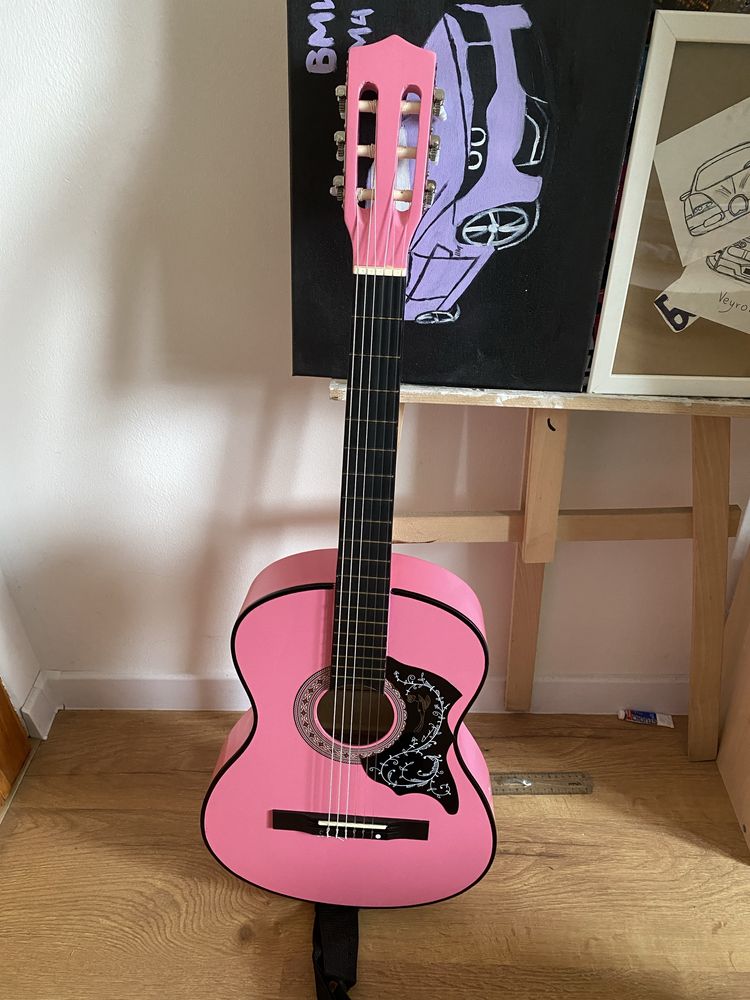 Gitara Akustyczna Różowa