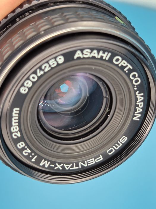 Lustrzanka Pentax ME + Pentax-M 28mm 2.8