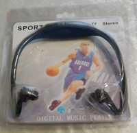 Навушники Sports MP3-FM-TF Black Stereo Blister