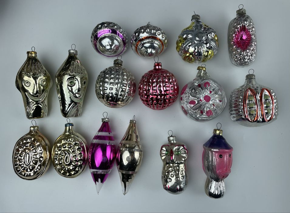 Ёлочные игрушки времен СССР подвесы для игрушек