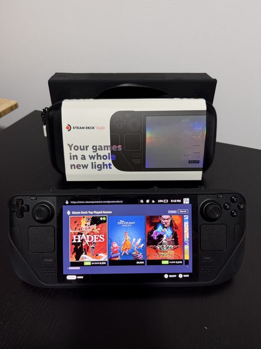 Steam Deck 512 GB OLED com capa Killswitch travel kit e dock adapter