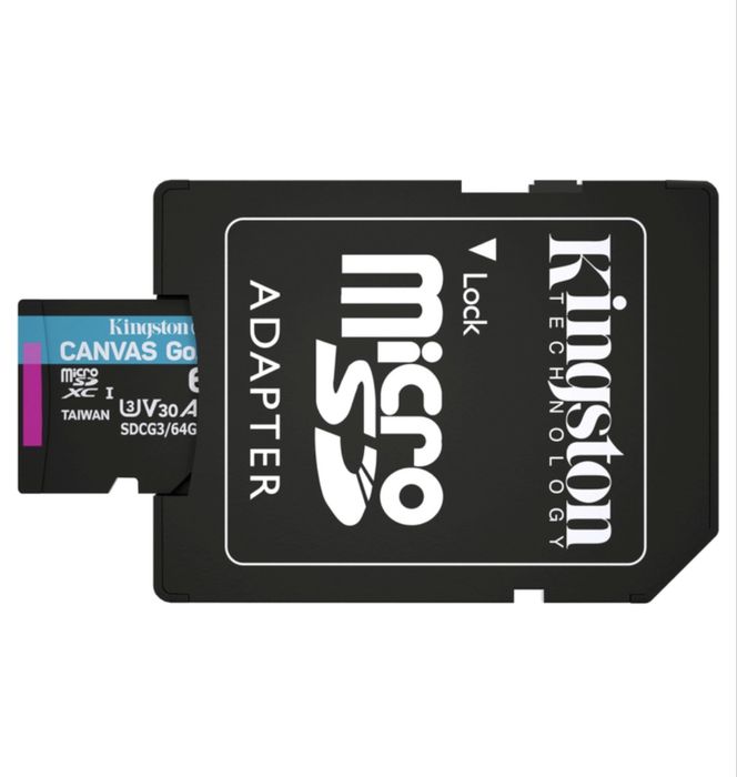 Карта памяти Kingston Canvas Go! Plus microSDXC 64GB UHS-I U3 V30