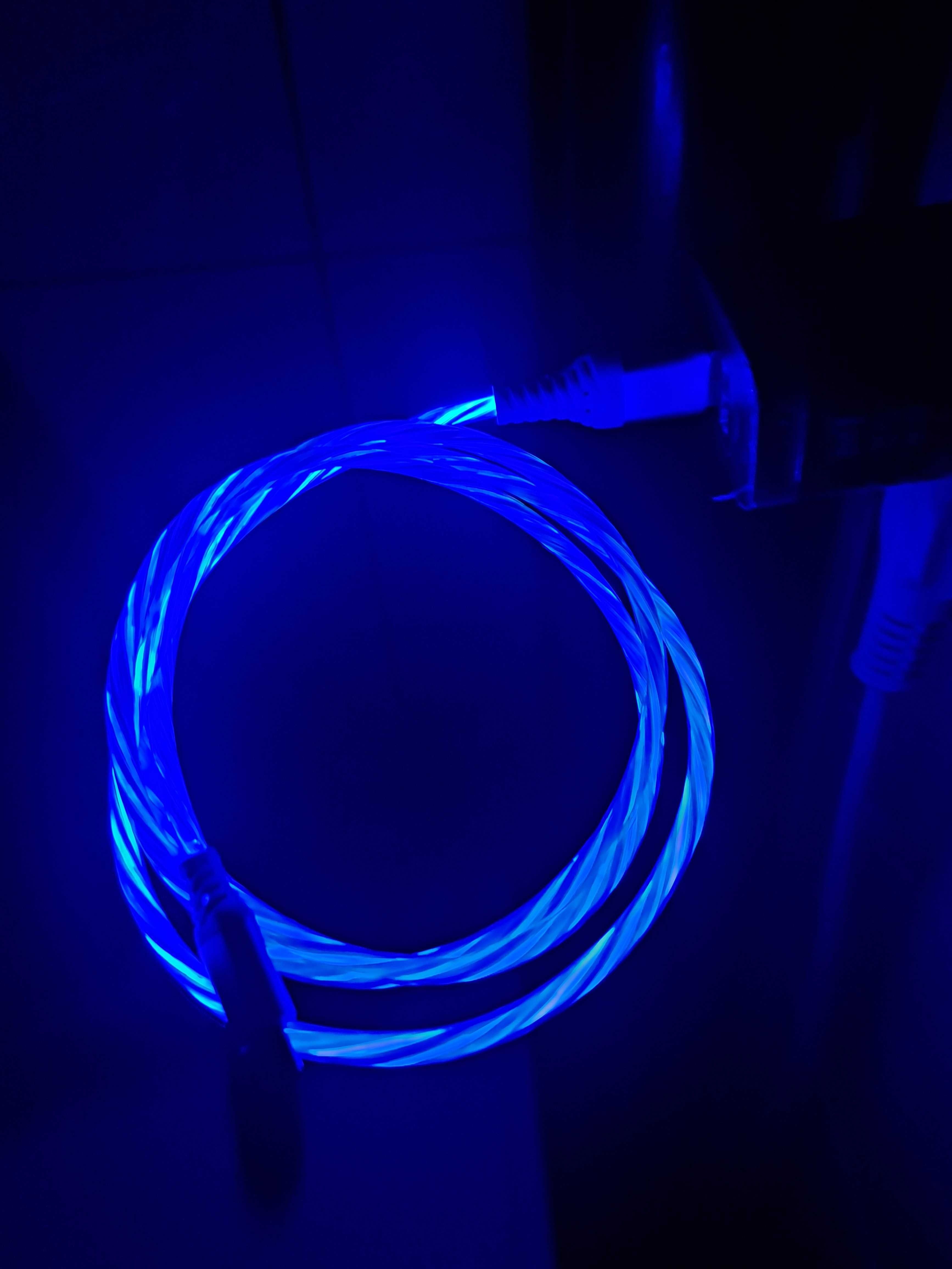 Kabel USB na micro usb - 1 metr Świecący