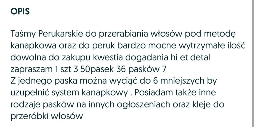 Taśmy do przerabiania włosow Tape on