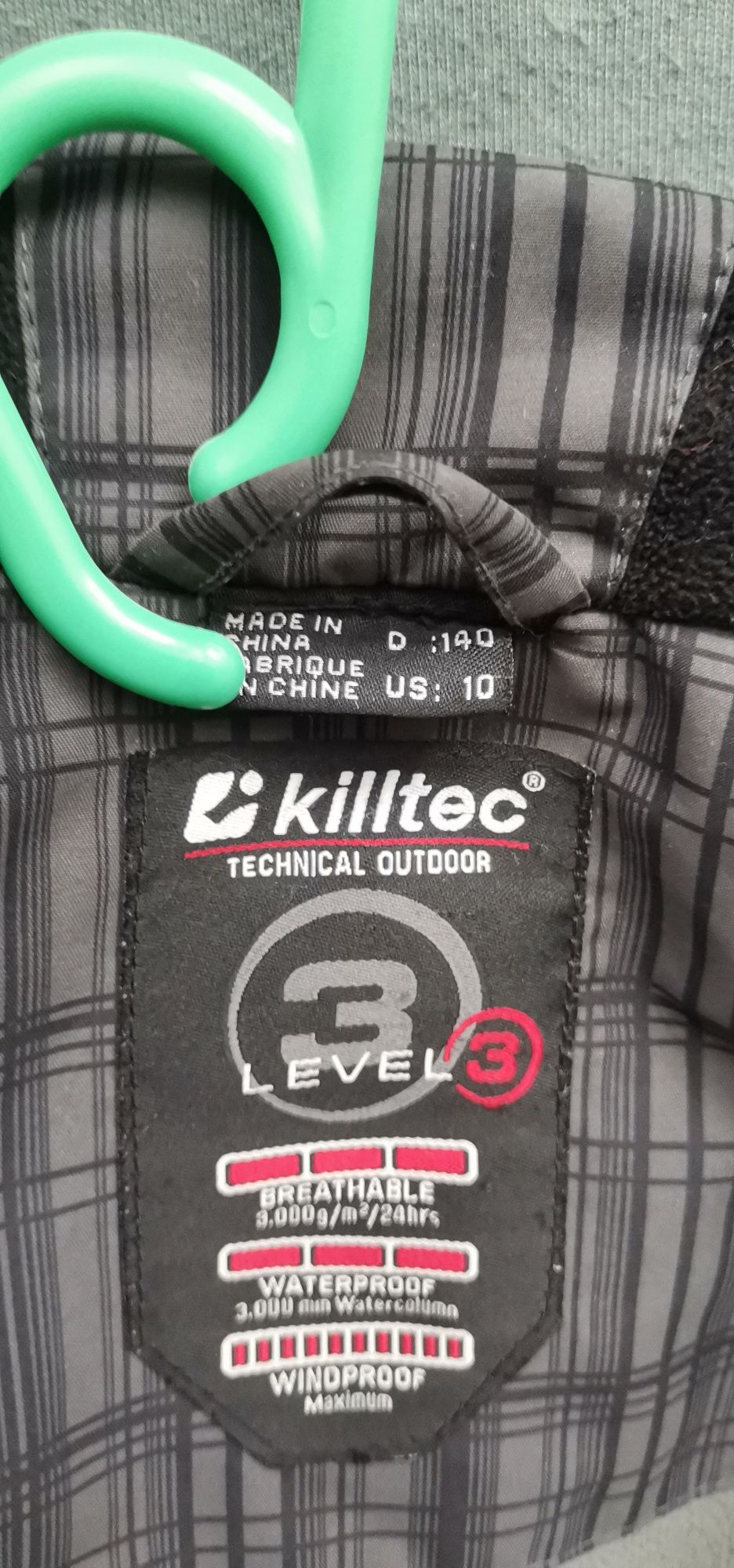 Kurtka narciarska Kilktec Level 3 r.140cm 10-11 lat. Stan 9/10.