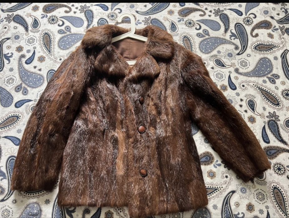 Futro naturalne z nutrii Vintage Retro