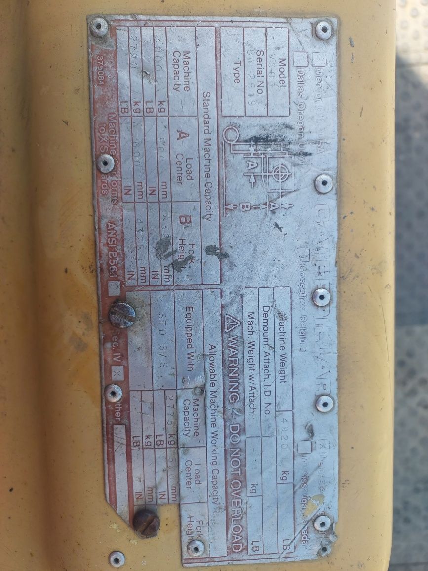 Wózek widłowy widlak cat caterpillar V60B 3t udźwig