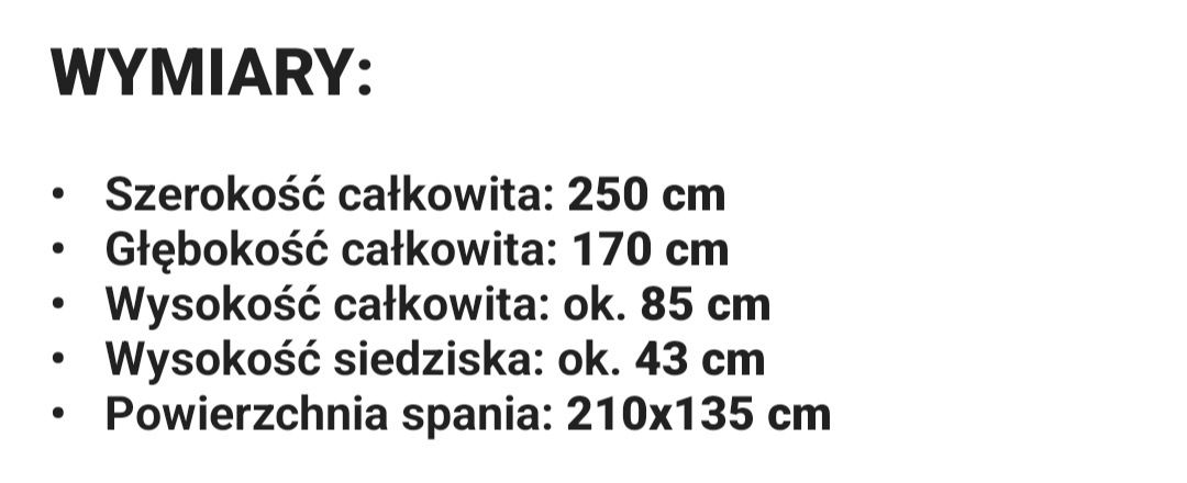 Kanapa z funkcją spania