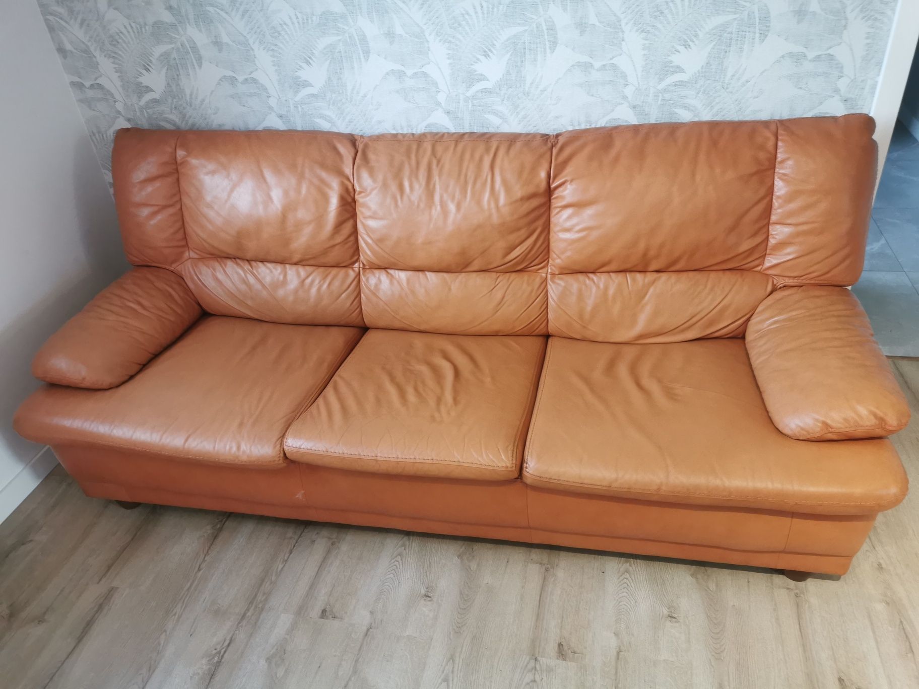 Rozkładana kanapa sofa skóra ekologiczna