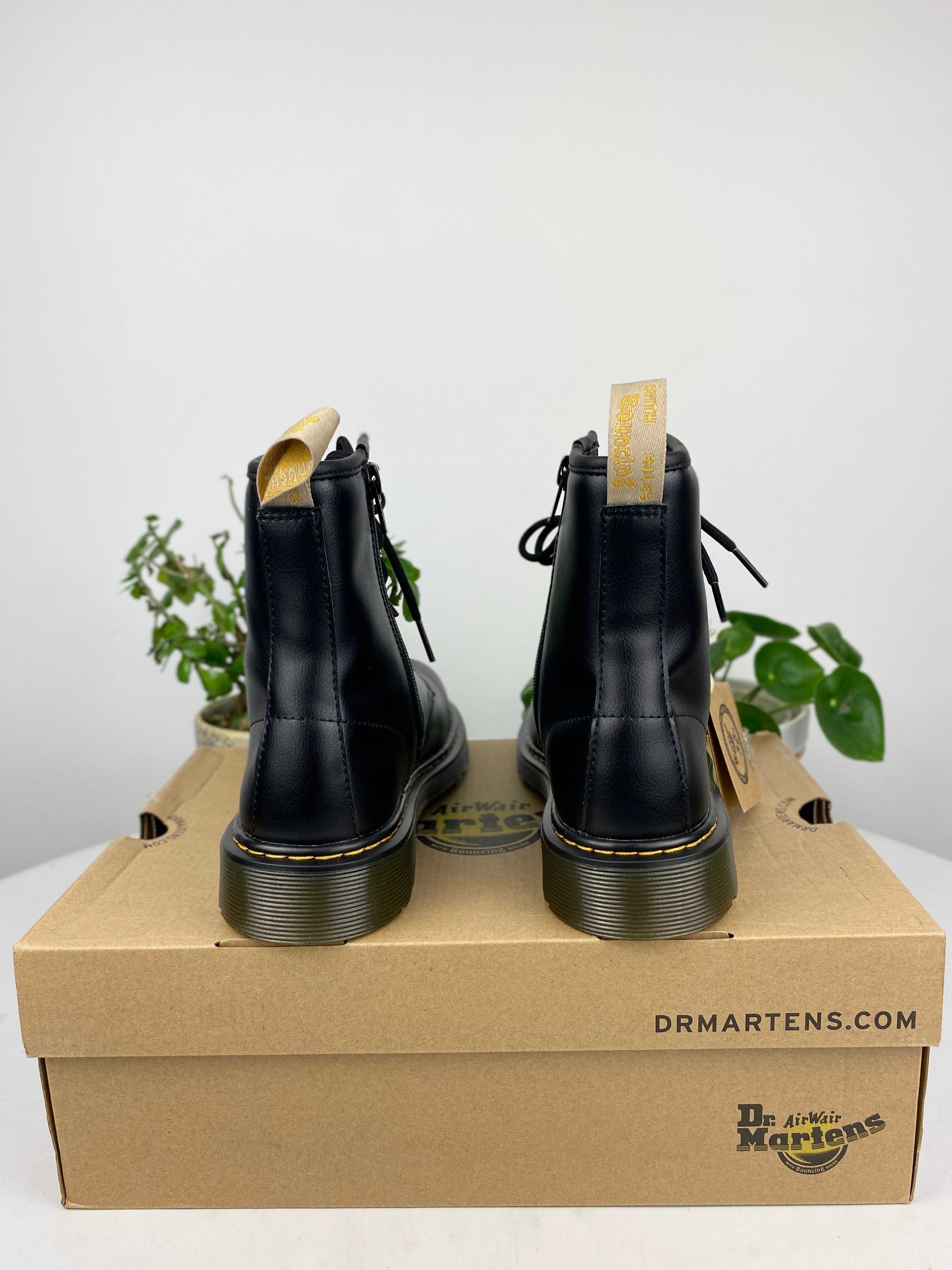 czarne żółte buty botki dr. martens 1460 vegan y r. 37 n105