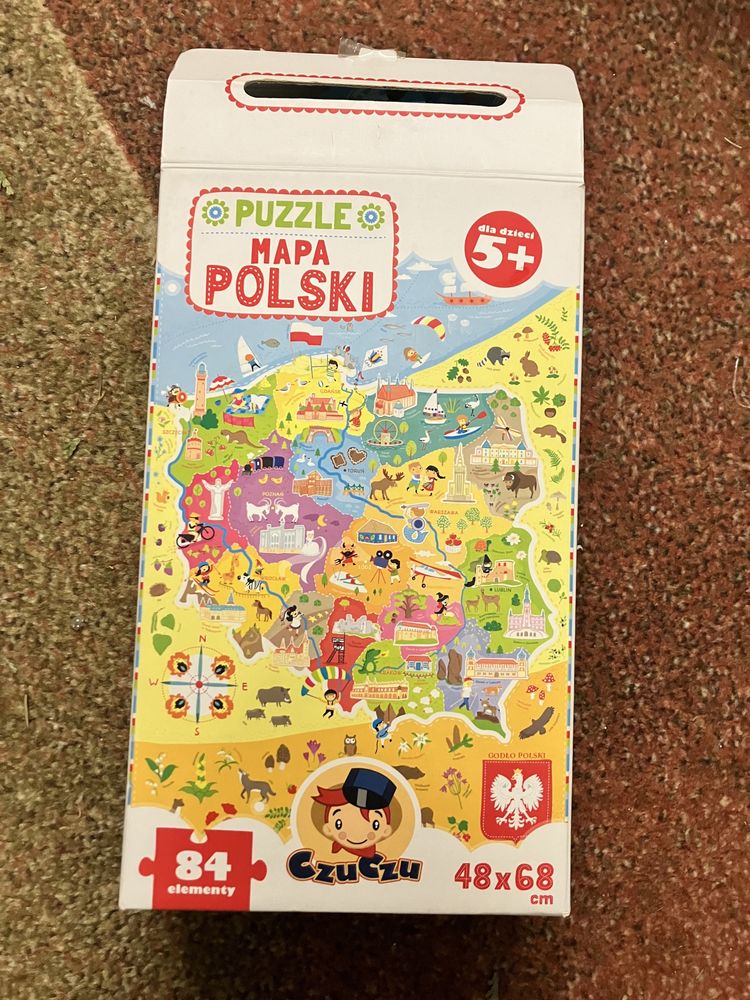 Czu czu puzzle Mapa Polski 84 el  5+