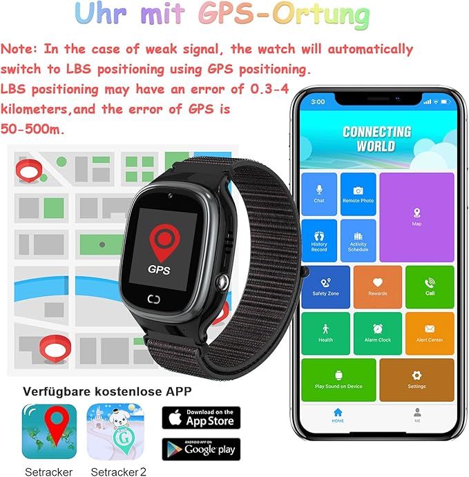 pthtechus inteligentny zegarek dla dzieci, gps