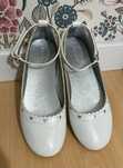 Buty białe, lakierki, komunia, baleriny