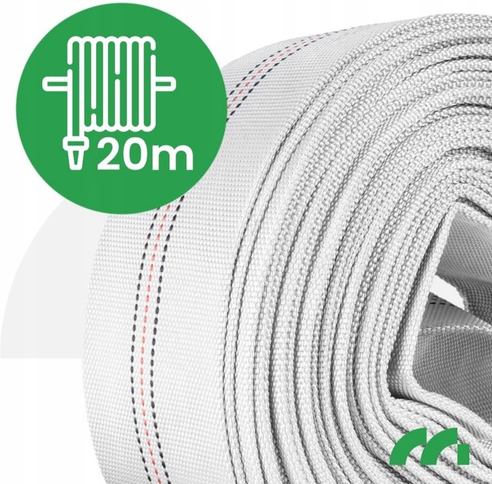 Wąż strażacki 20M parciany do wody szamba szybkozłącza do pompy wodnej