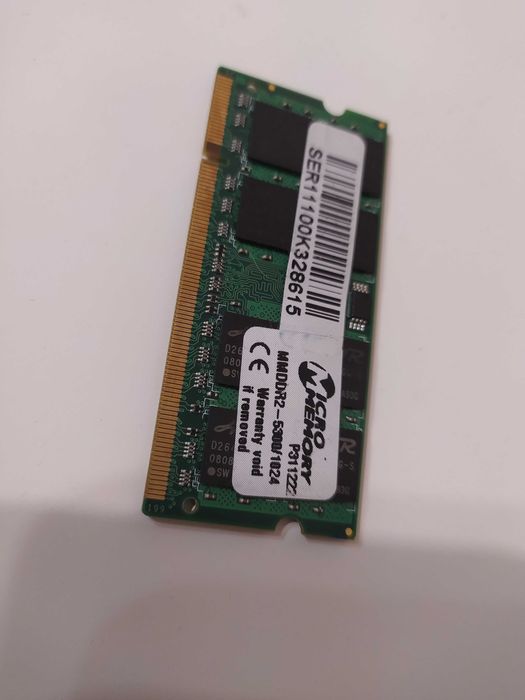 Pamięć RAM DDR2 SO-DIMM firmy Micron Memory  1 GB