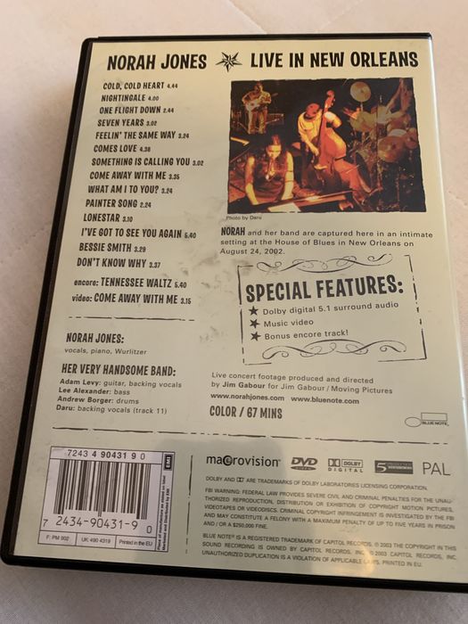 DVD Norah Jones - Live in New Orleans