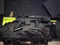 Arma + Pistola + Mala Transporte +  Material airsoft
