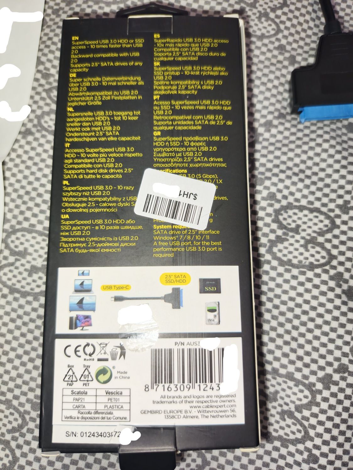 Перехідник USB-C 3.0 на SATA 2