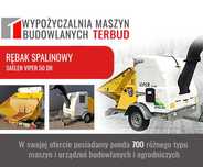 Rębak spalinowy, rozdrabniacz. Karczownik, frezarka do korzeni. Ogród