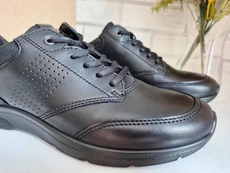 Nowe Męskie buty 41 czarne buty ECCO skórzane buty 41 wizytowe