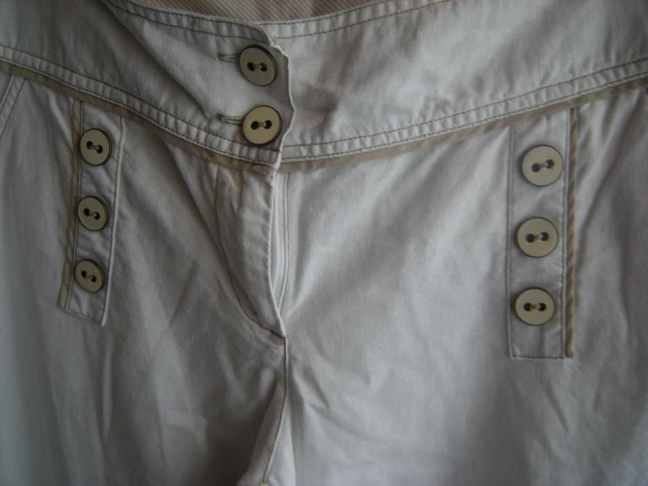 białe spodnie damskie XL