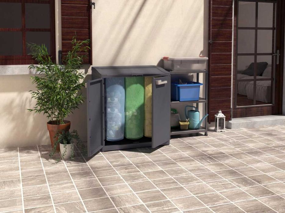 Szafka na odpady 330L kosz do segregacji śmieci ogrodowy zamykany