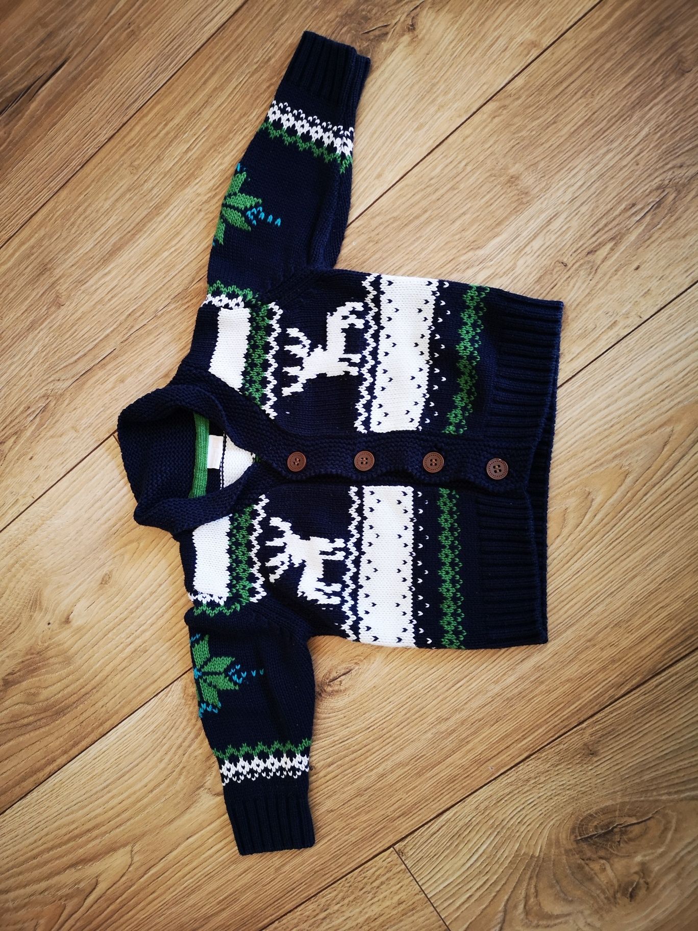 Sweterek świąteczny kardigan 68