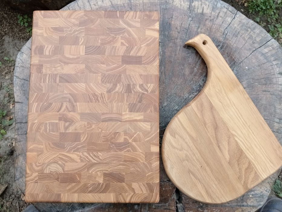 Набір кухонних дошок. Торцова та дошка для швидкого нарізаня