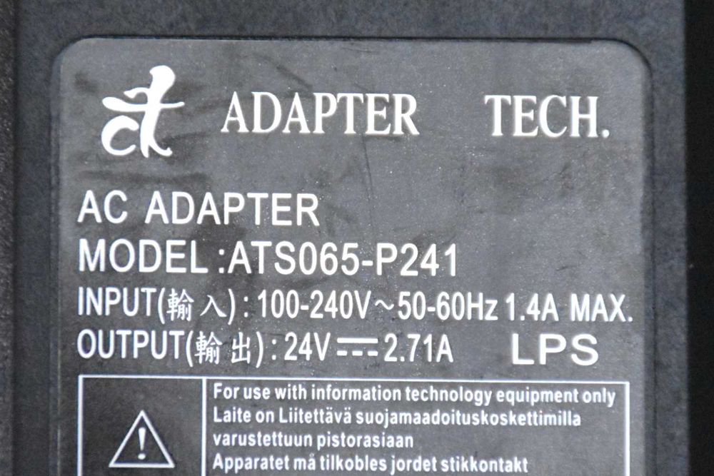 Блок живлення 24 В, 2.71 А, 65 Вт (від принтерів Марія)