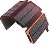 Powerbank e carregador solar portátil de 25000 mAh c/4 painéis solares