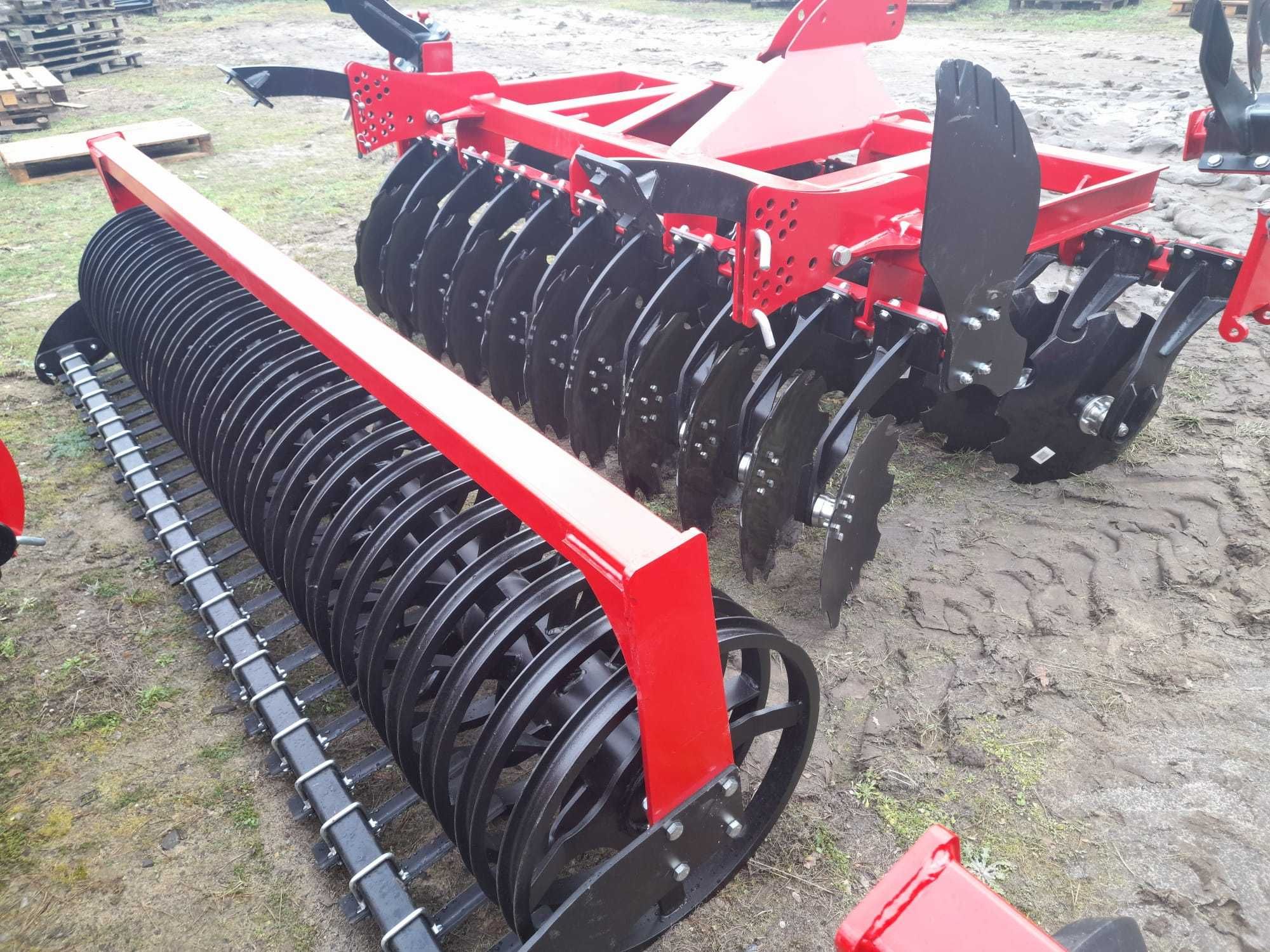 Nowa Brona Talerzowa Agro Klon talerzówka 3 m wał daszkowy ceownikowy