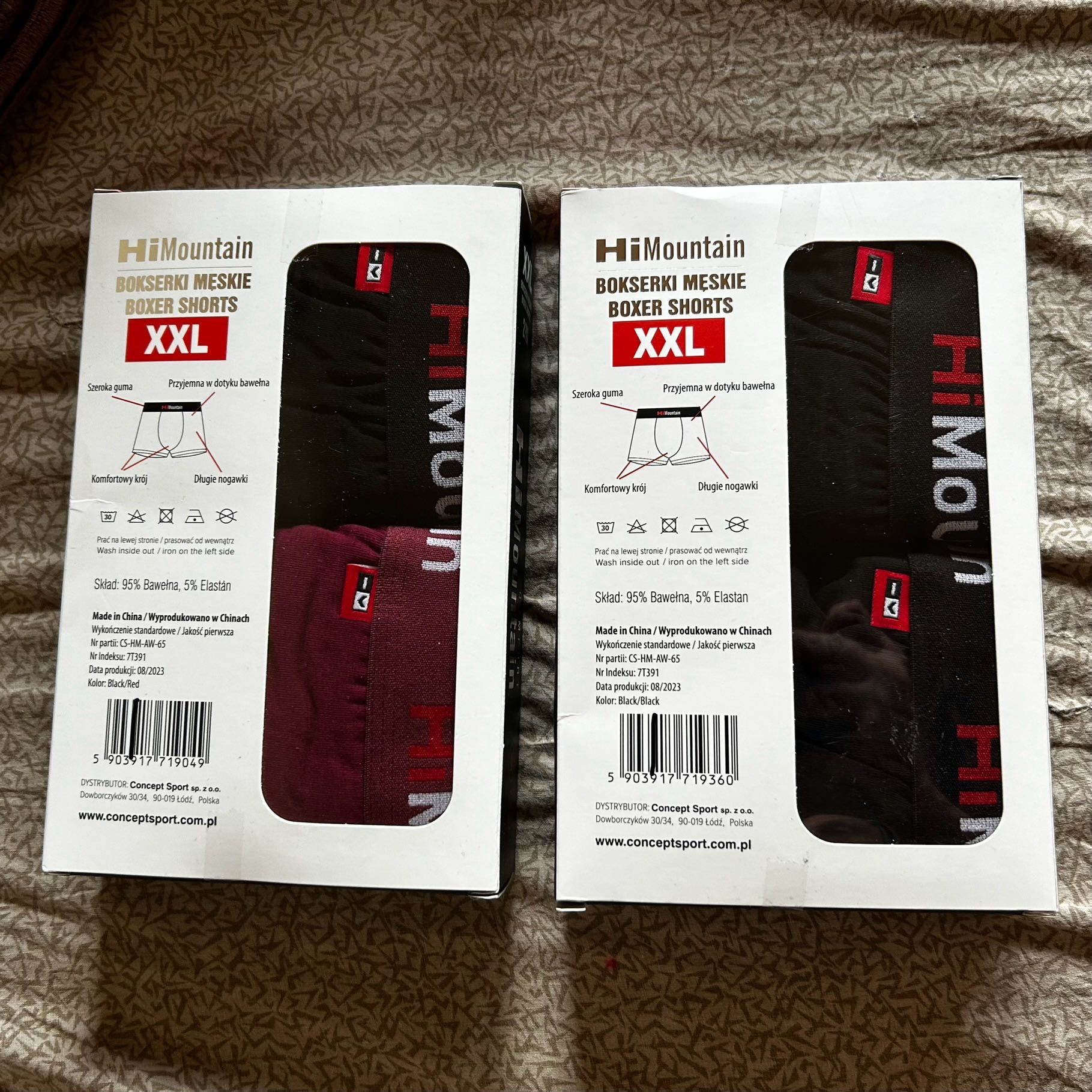 HiMountain r. XXL bokserki 4 pack sztuki