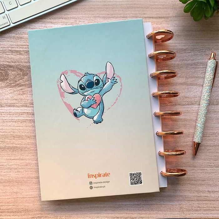 CADERNO A5 STITCH COM DIVISÓRIAS PERSONALIZADO