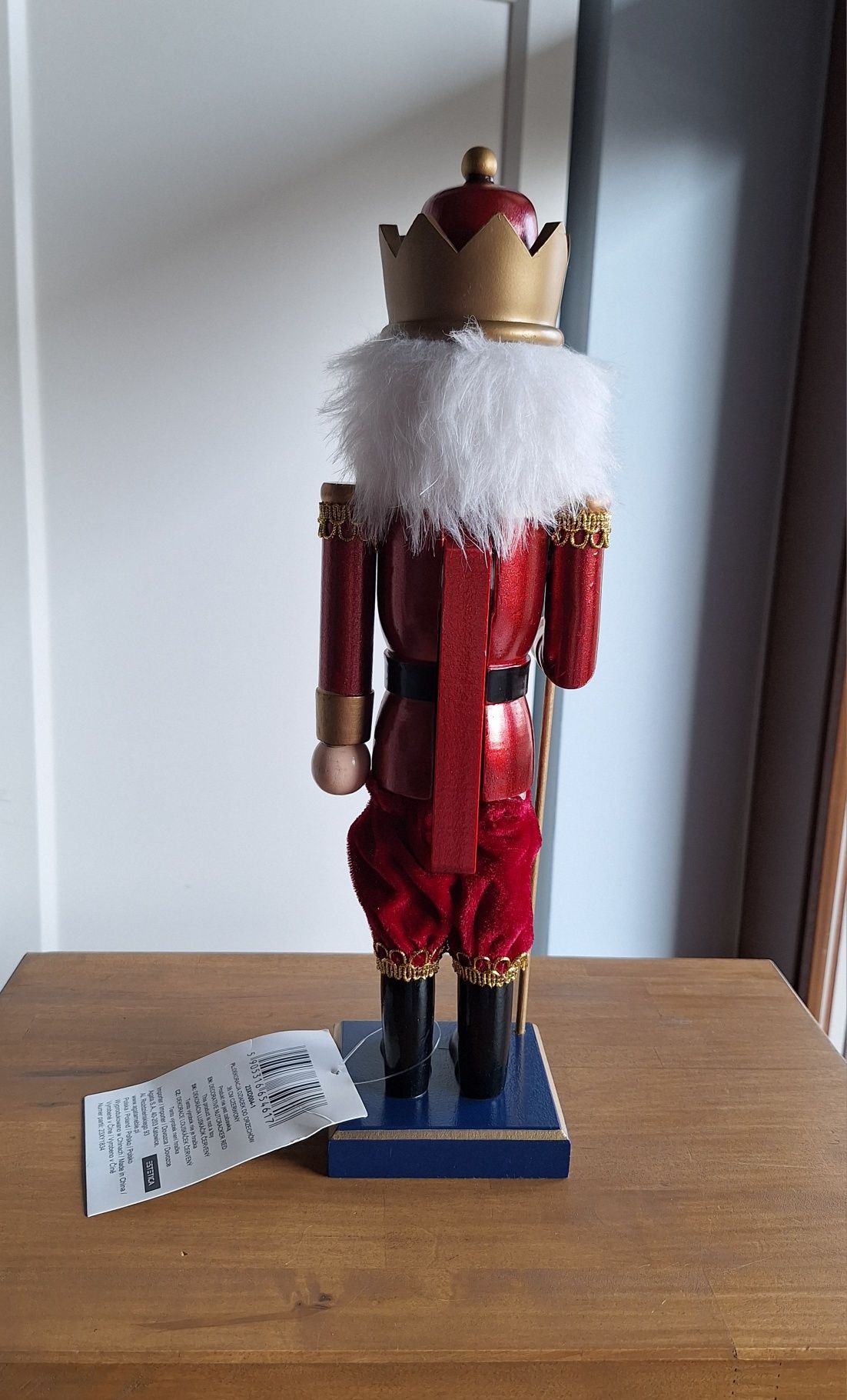 Dziadek do orzechów drewniany 36 cm Ozdoba Figurka Dekoracja Agata