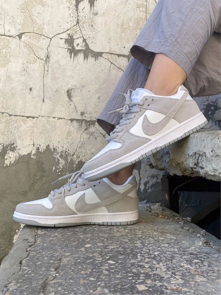 Кросівки Жіночі Nike Dunk Low White/Grey 36-41 Хіт Lux Без передоплати