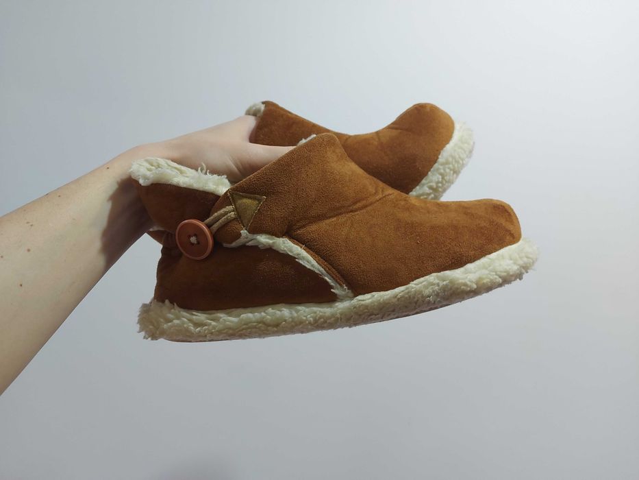 Relax miękkie lekkie damskie buty brązowe zimowe domowe w stylu ugg 40